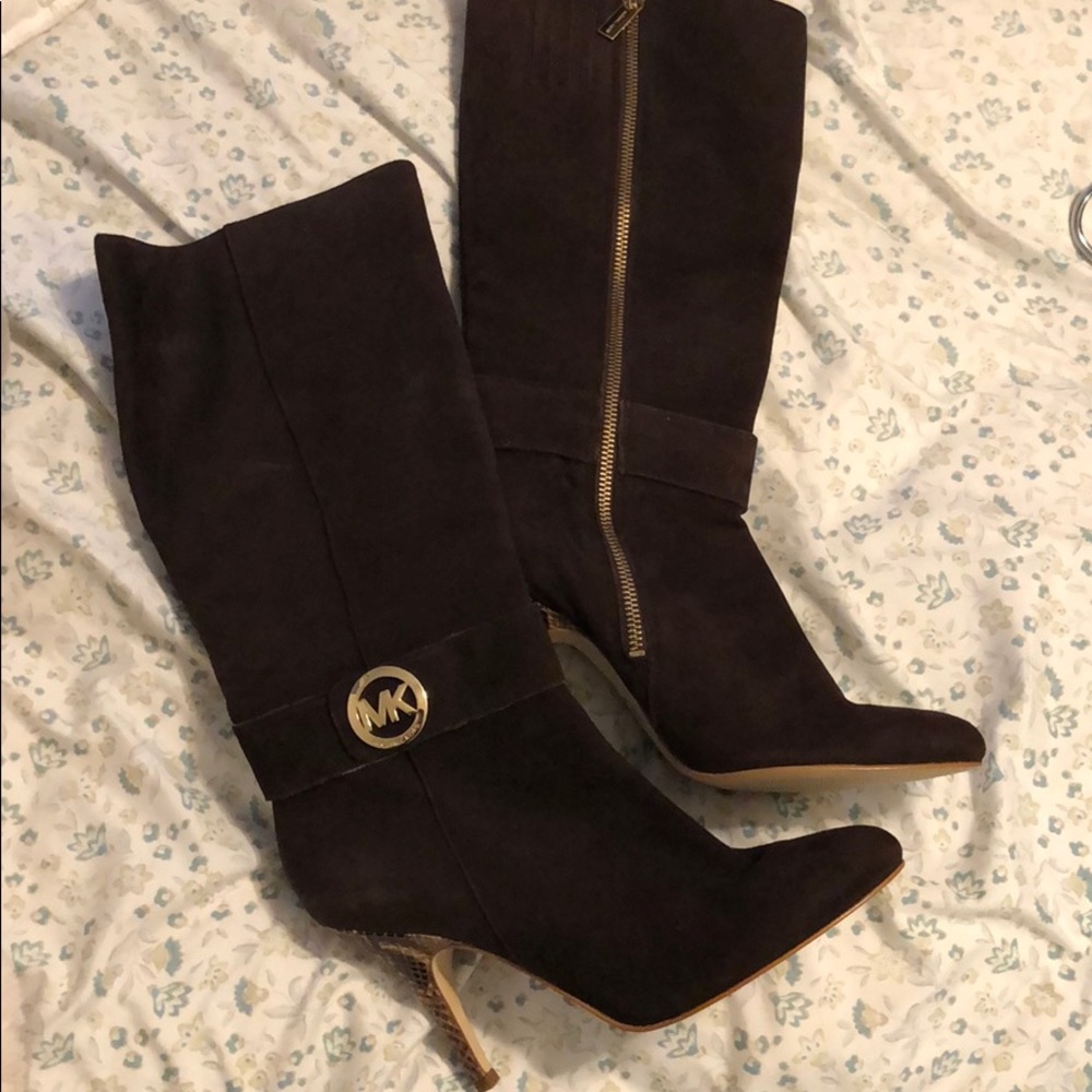 Brand new leather knee high boots